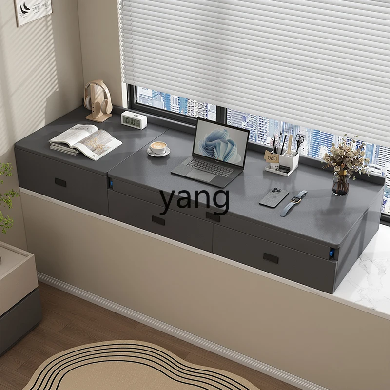 TGF custom bay window cabinet telescopic countertop with lock desk storage window sill storage dressing cabinet integrated