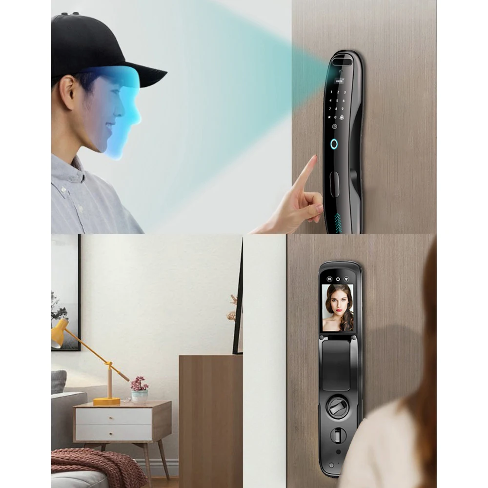 WAFU WF-MY1 New Arrival Automatic Smart Door Lock Fingerprint Digital Wifi Lock Connected Camera Send Photo To Mobile