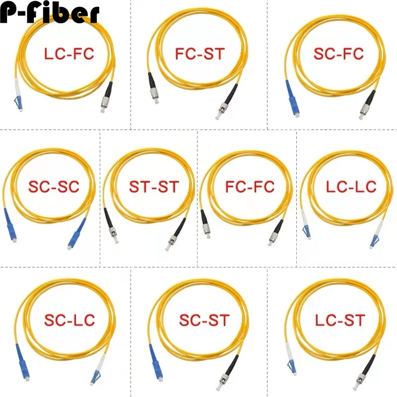 optical fiber jumper SC-SC UPC 10pcs 1-30m Singlemode patchcord 20M 15M 10M Simplex extension cable FTTH P-fiber  Free shipping