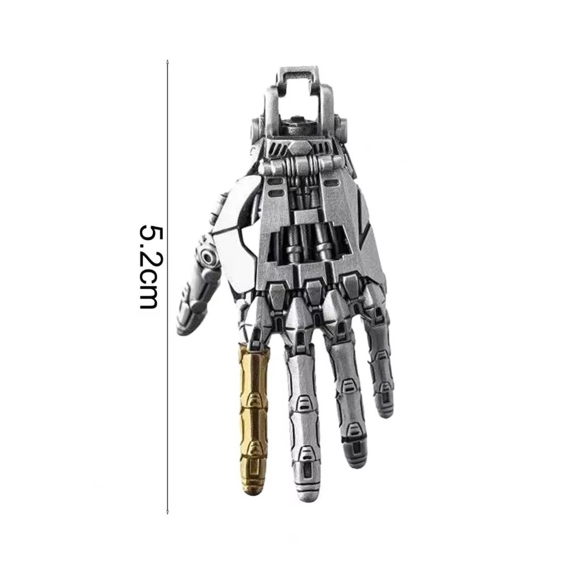 Cyberpunk Mechanical Hand Ornament Men's Necklace Pendant Hand Joint Movable Model Necklace Pendant Gift