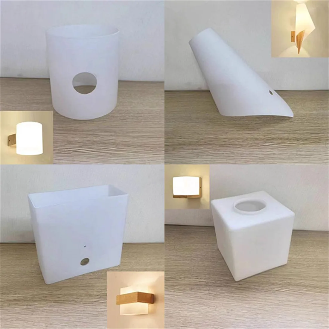 

Абажур из матового стекла молочно-белого цвета, японский абажур настенного светильника, абажур настольной лампы, новый аксессуар для освещения в деревянном стиле