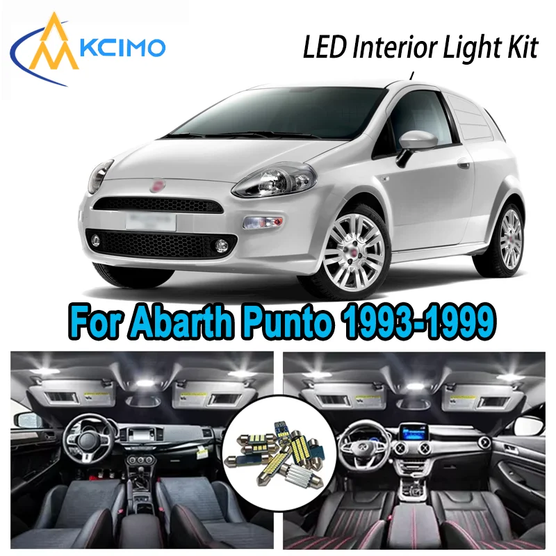 

Для Abarth Punto 1993-1999 1994 1995 1996 Премиум Яркий светодиодный внутренний купол Карта багажника Комплект автомобильных светодиодных ламп Canbus без ошибок