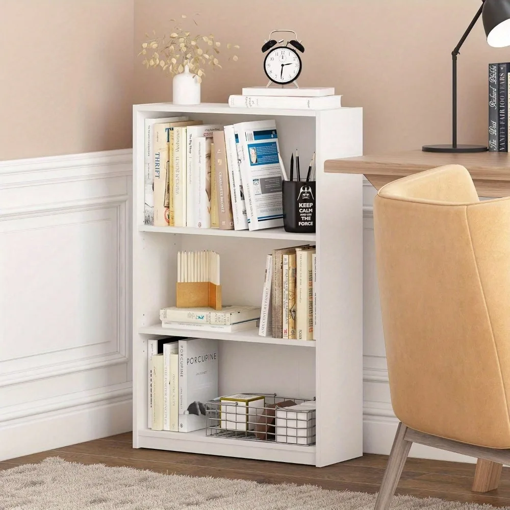 Simple Home 3-Tier Adjustable Shelf Bookcase