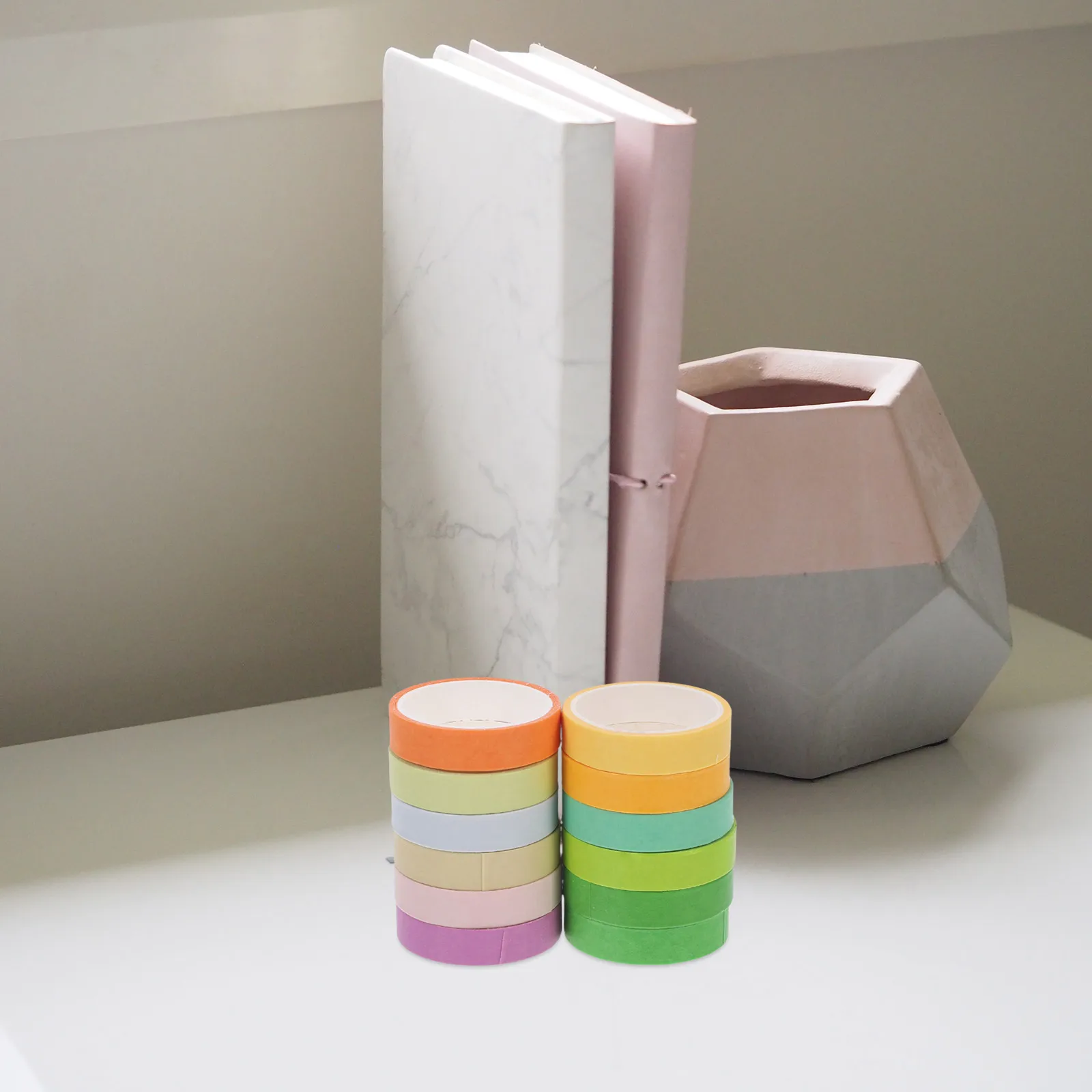 

12 Rolls Solid Color Washi Tape Removable Decorative Craft Tapes Planner Scrapbook Dairy Highlighter Paper DIY