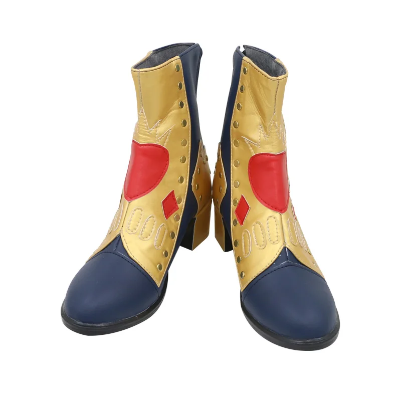 Chaussures de Cosplay Anime Descendants 2 Evie, bottes en cuir PU pour femmes et filles, fête de carnaval d'halloween, sur mesure