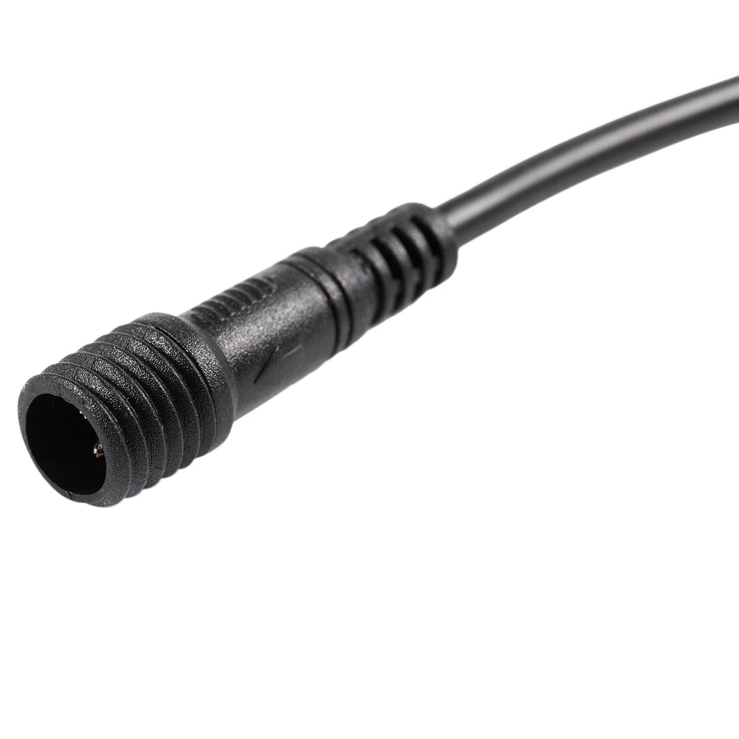 Cable conector LED impermeable, enchufe macho y hembra, 2 pines, negro