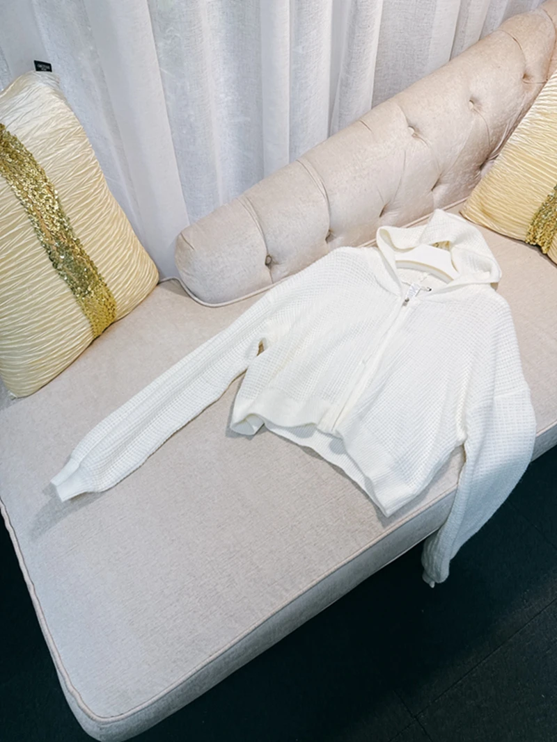 韓国風スレカジュアルゆったり快適ホームウェアアンチエイジングオープンカーディガン綿混紡ロングスリーブ丈カラー