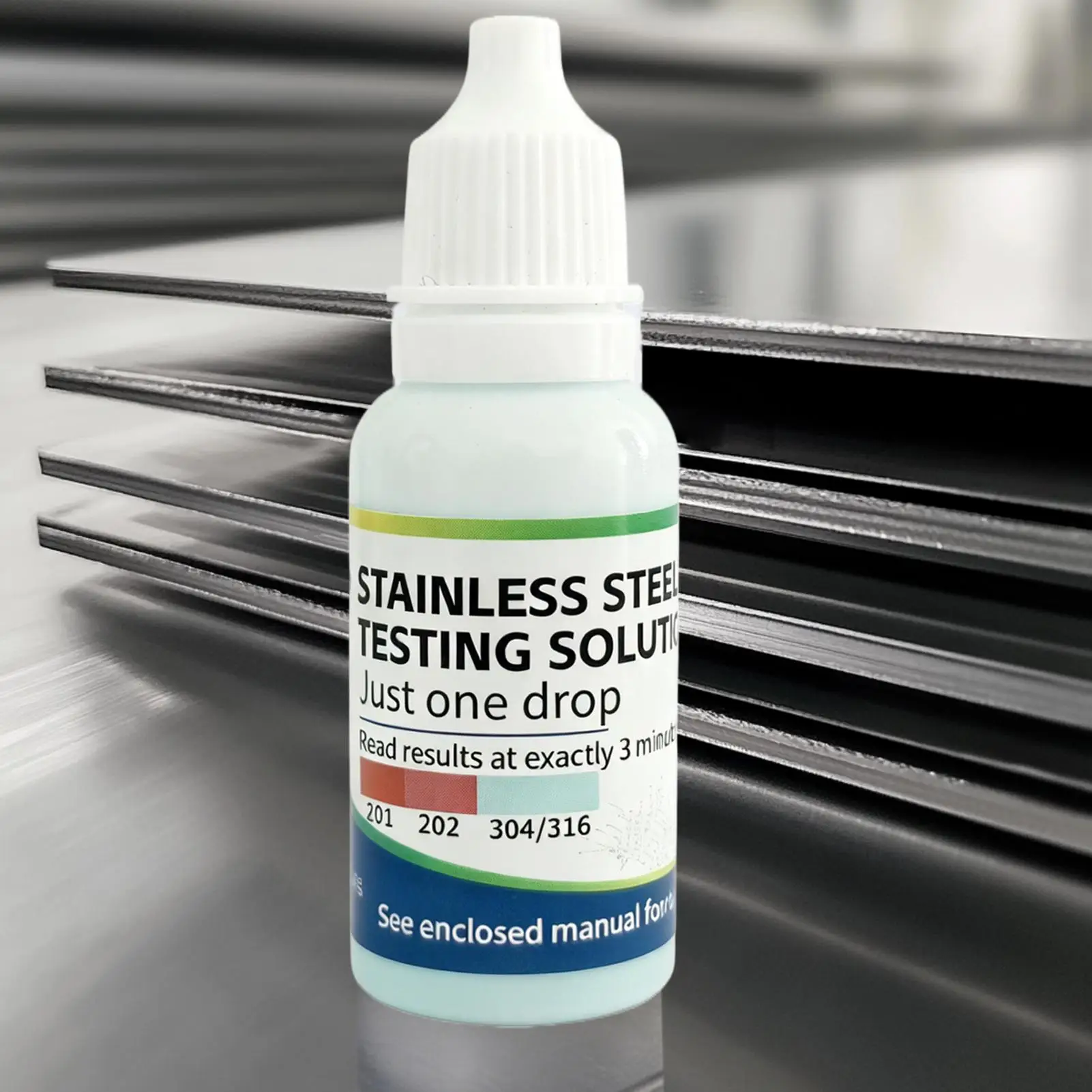 Stainless Steel Test Liquid Reagent Manganese Detection 15ml Portable Stainless Steel Testing Liquid for Kitchen Metal Recycling