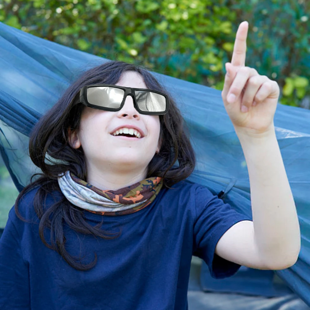 Safe Solar Eclipse Glasses Plastic Frame Professional Solar Viewer Shade For Direct Sun Observation Total Eclipse Eyewear image 5