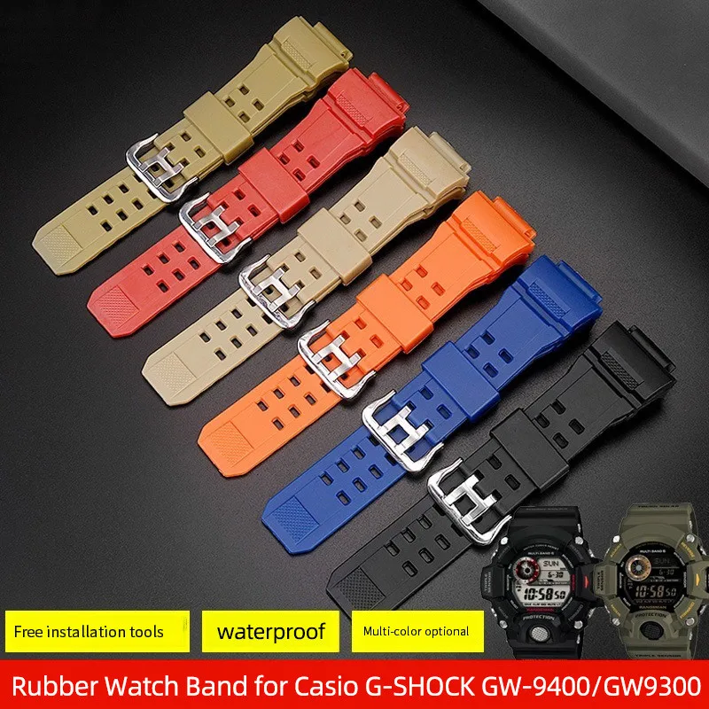 Watch Accessories For Casio G-SHOCK RANGEMAN GW-9400 9300 Camouflage Resin Rubber TPU Band Men's Sport Waterproof Bracelet