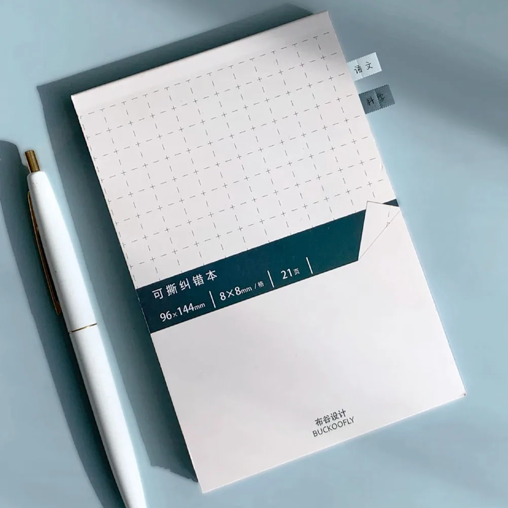 

2 Pcs Stickers Correction Paper Removable Decal Square Writing School Supply Portable Blue Multi-function Student