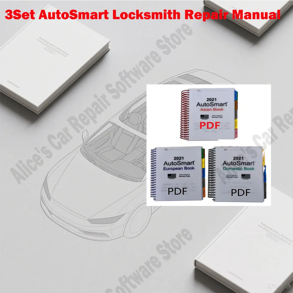 

Car Software 2021 AutoSmart EBook 3 Set obd2 scanner - Asian, European & Domestic US Book Set - By Michael Hyde LockSmith