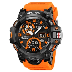 Men  STRYVE electronic watch 8027  Sport Watches Digital Double Time fashion Watch Mens Wristwatches with watch box