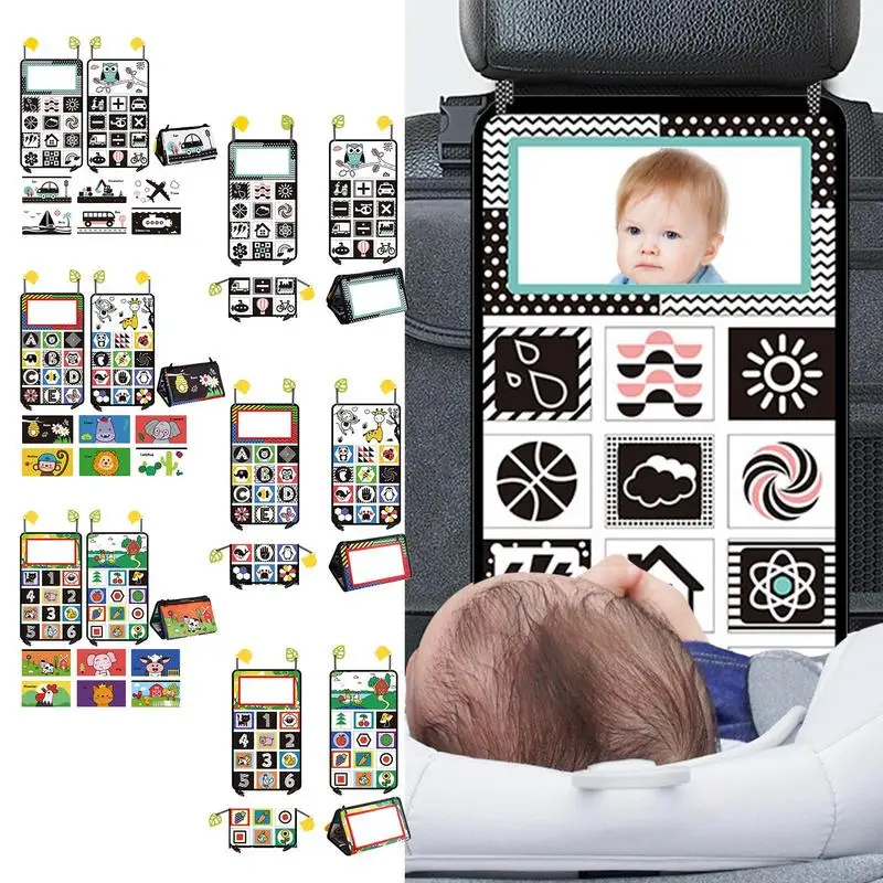 

Black And White Baby Cloth Book Mirror Tummy Time Toys For Babies Development Montessori Toys High Contrast Baby Activity Mirror