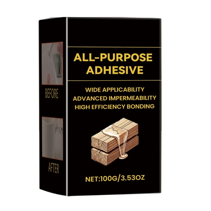 Waterproof Super Glues, Strong Adhesive All Purpose Adhesive with Brush for Repair Plastic, Leather, Glass Ceramic