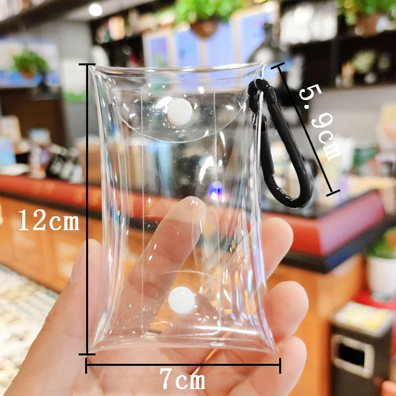 Transparent Coin Purse PVC Clear Mini Female Purses Women Girls Key Lipstick Earphone Coin Storage Bags Wallet Pouch Card Holder