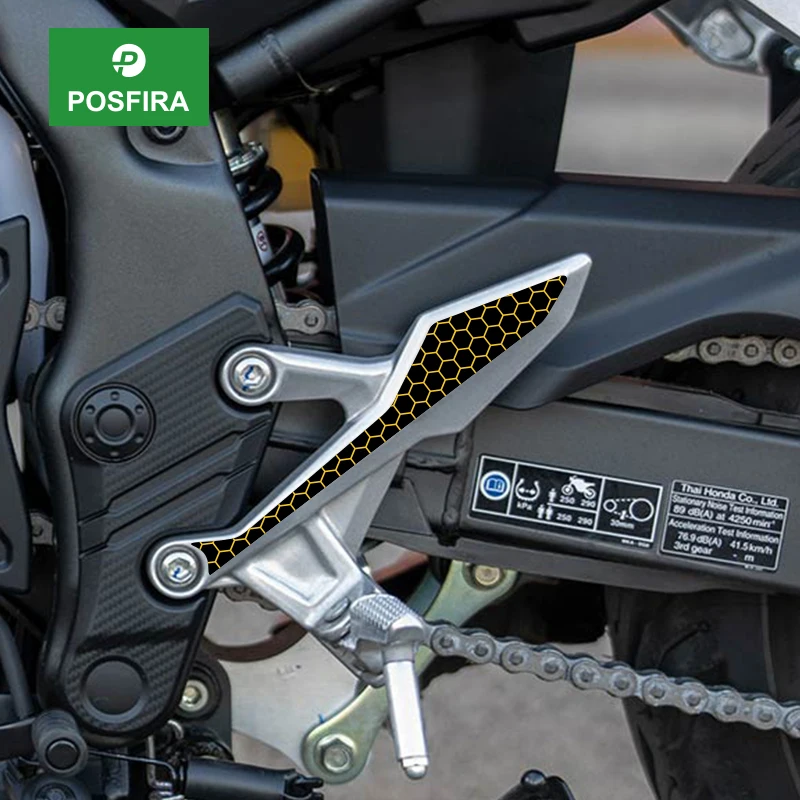 

POSFIRA Motorcycle Footrest Panel Stickers Vinyl Decals for Honda Hornet CB 500 CB500 2026 2025 2024 Motorbike Accessories