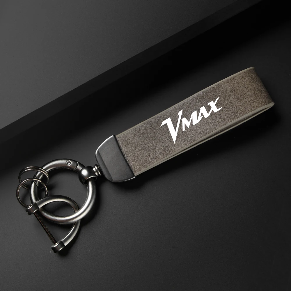 High-Grade leather Motorcycle Keychain Holder Keyring for Yamaha VMAX 1200 VMAX 1700 VMAX1200 VMAX170 Accessories