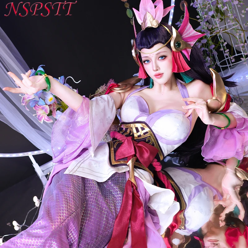 

NSPSTT Game LOL Immortal Journey Nami Cosplay Costume Game LOL Nami Cosplay Outfit Halloween Women Suit New Skin