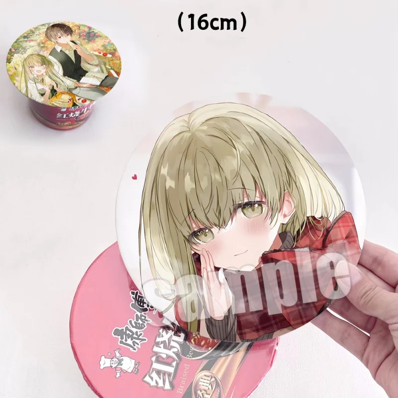 Anime Saint Cecilia & Pastor Lawrence Bedge Collect Bags Badge 16cm Button Brooch Pin Souvenir Stand Figuras Cosplay Gift 7072