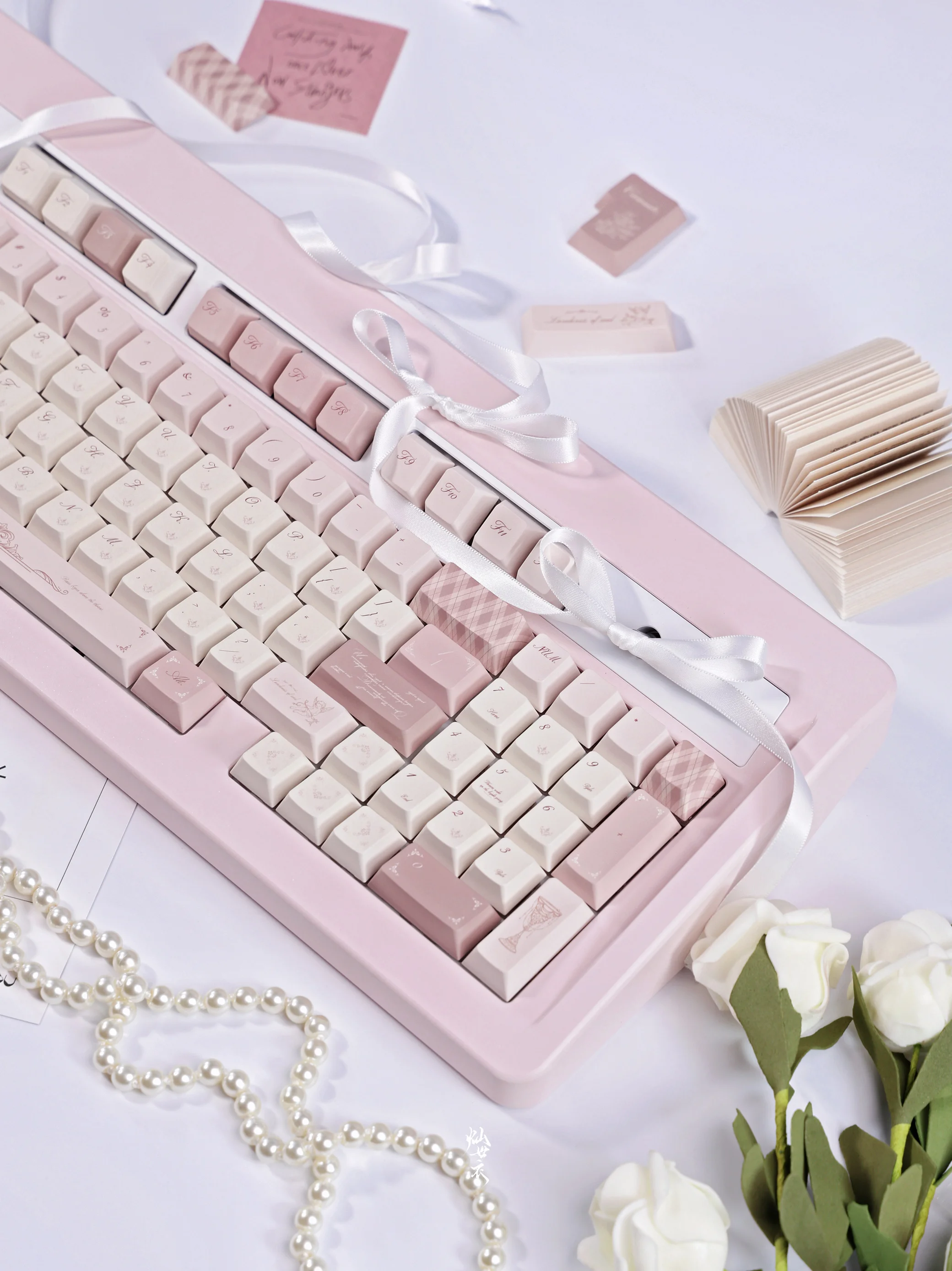 1953 Keycaps Original Pink French Gentle Keycaps Original Highly Personalized Keycaps
