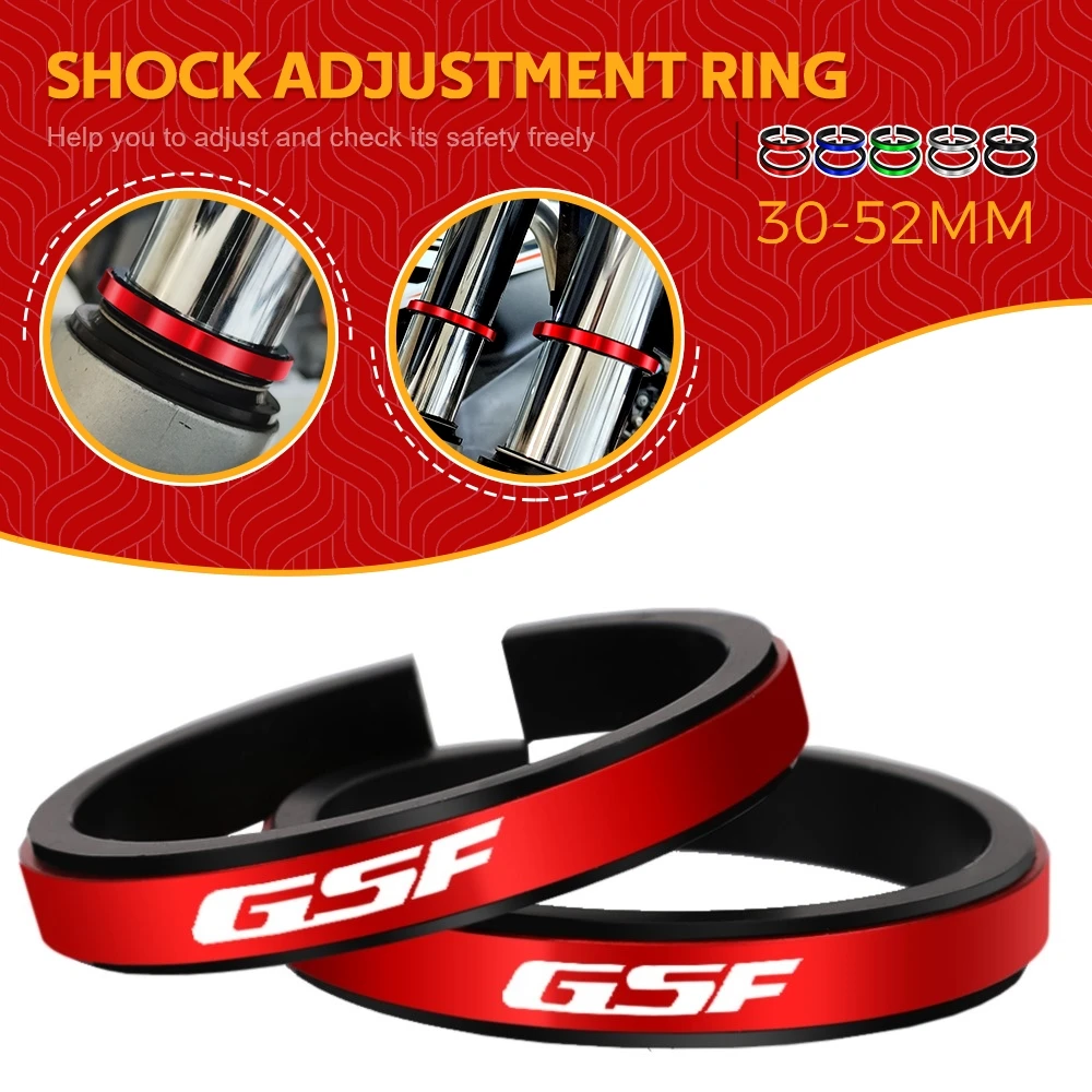 

FOR SUZUKI GSF1250 GSF250 GSF600 GSF650 BANDIT Motorcycle Adjustment Shock Absorber Auxiliary Rubber Ring CNC Fit 30MM-52MM