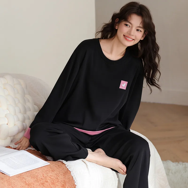 

Pyjama Femme New 100% Cotton Sleepwear Women's Pajamas Set Spring Autumn Large Size Pajamas Woman Offer Lounge Home Clothes