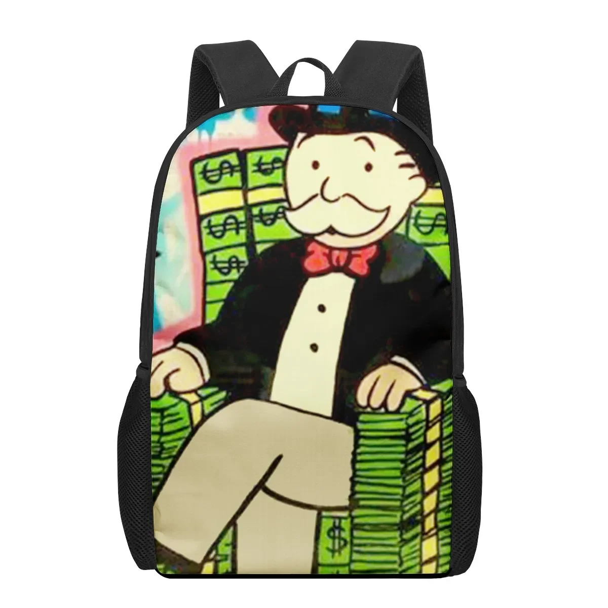 

Cartoon Alec Monopoly Aesthetic 3D Print School Backpack for Boys Girls Teenager Kids Book Bag Casual Shoulder Bags Satch