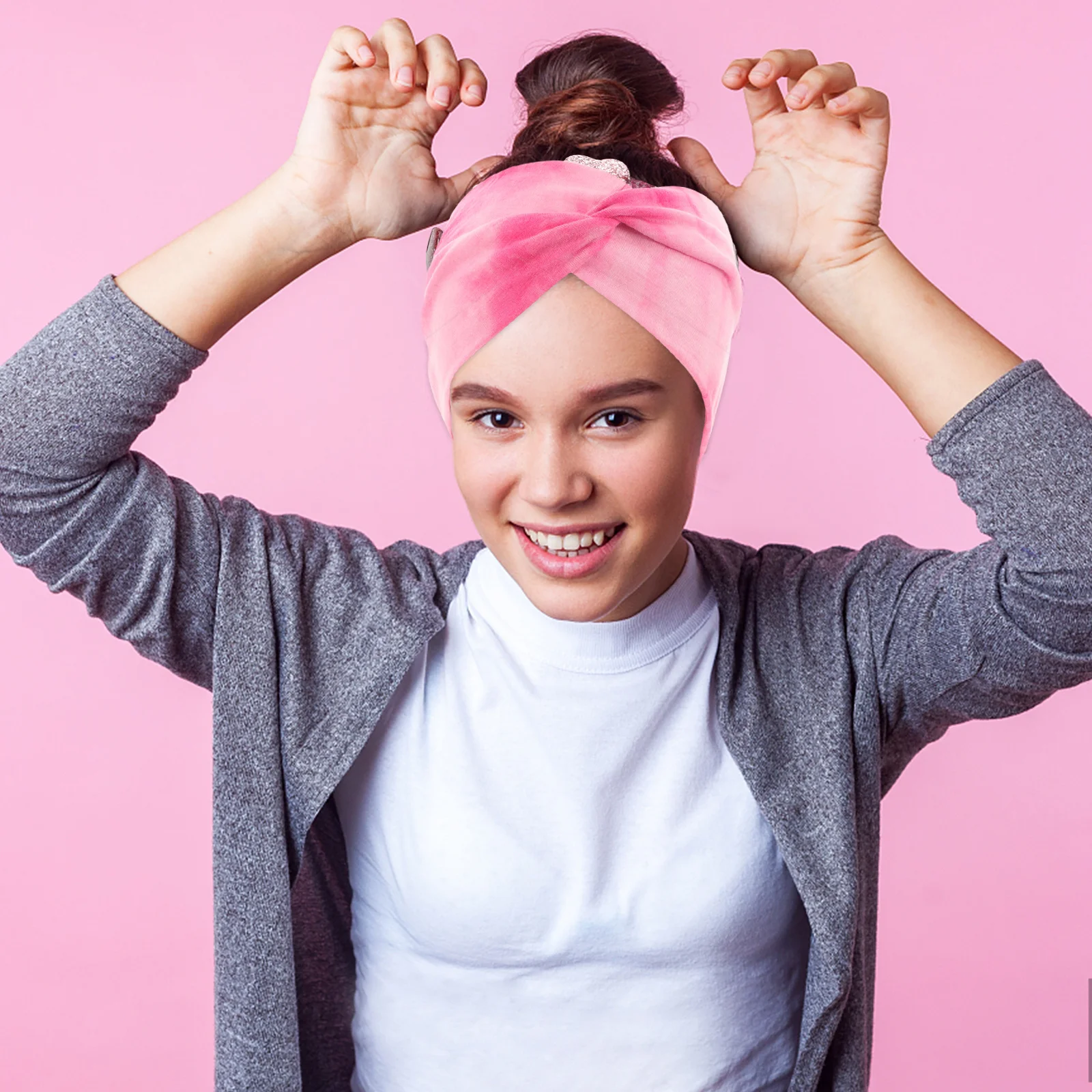 5 قطعة عصابات الرأس الملونة للنساء العصرية بسط العصابات الشعر متقاطع معقود تنفس حك تجريب حفلة الشاطئ #5