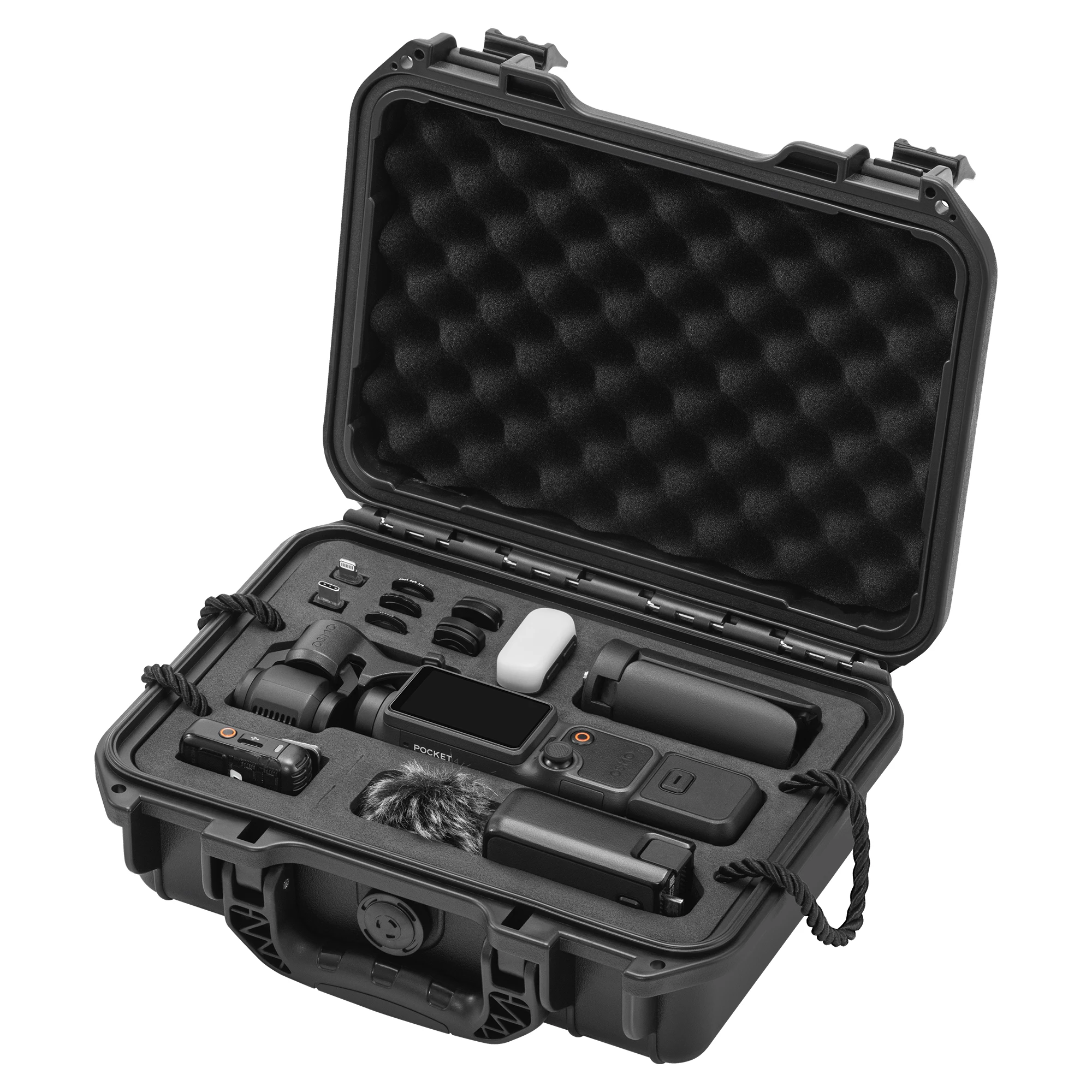Wodoodporny, wytrzymały futerał na DJI OSMO Pocket 4, dwuwarstwowy futerał podróżny, duża torba do przechowywania akcesoriów do kamer sportowych. — zdjęcie produktu 6
