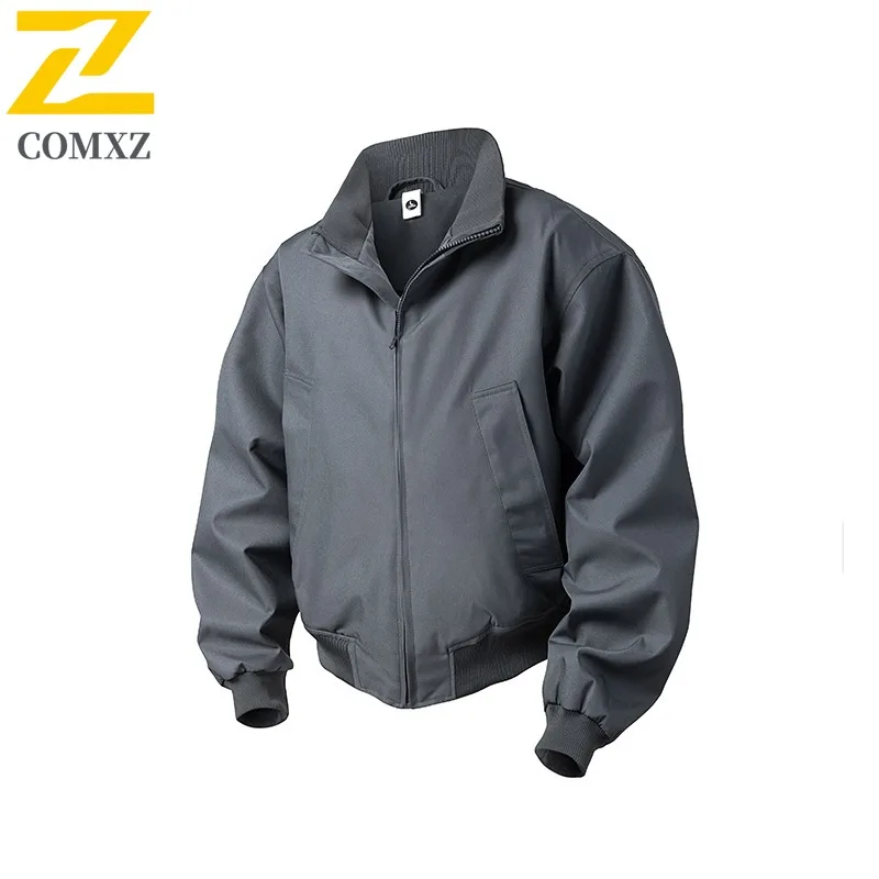 

COMXZ Мужская куртка премиум-класса с воротником-стойкой, ветрозащитное удобное пальто для путешествий на открытом воздухе, повседневная легкая осенняя куртка в повседневном стиле