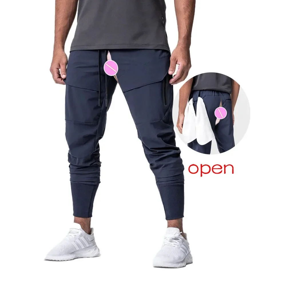 Outdoor Open Crotch Sex Pants, Exotic Hotpants Men Summer Joggers Shorts Track Basketball Sweatpants Couple Casual Streetwear