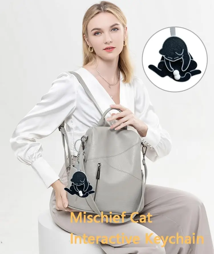 3 Stück Unfug Katze Interaktiver Schlüsselanhänger Rotierende Katzeneier Schlüsselanhänger Lustige Katze Spielen mit seinen sich drehenden Bällen (Farbe wählbar)