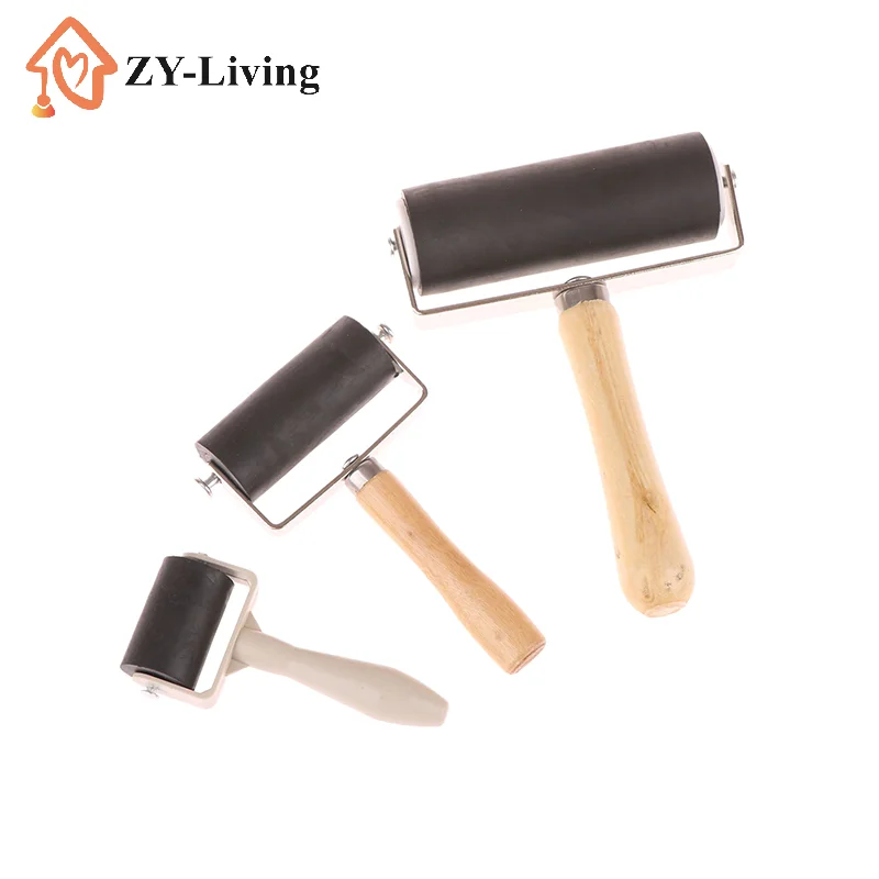 1Pcs Rubber Roller Brayer Ink Painting Printmaking Roller Art Craft Projects Ink Stamping Tool Paint Roller