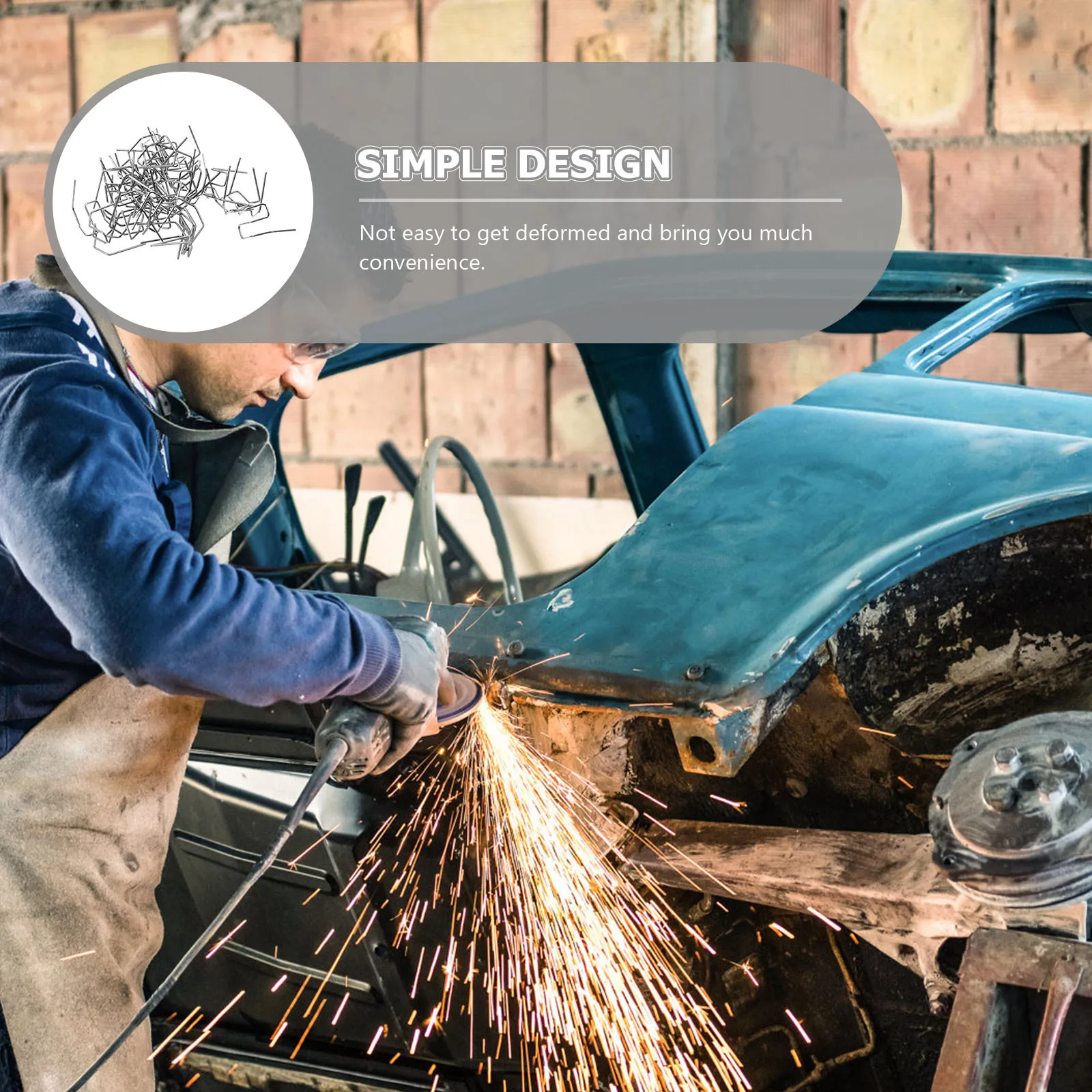 

100Pcs Hot Staples 0.8mm Car Bumper Welding Rod Professional Auto Repair Tool Vehicle Exterior Plastic Welding Wire Durable