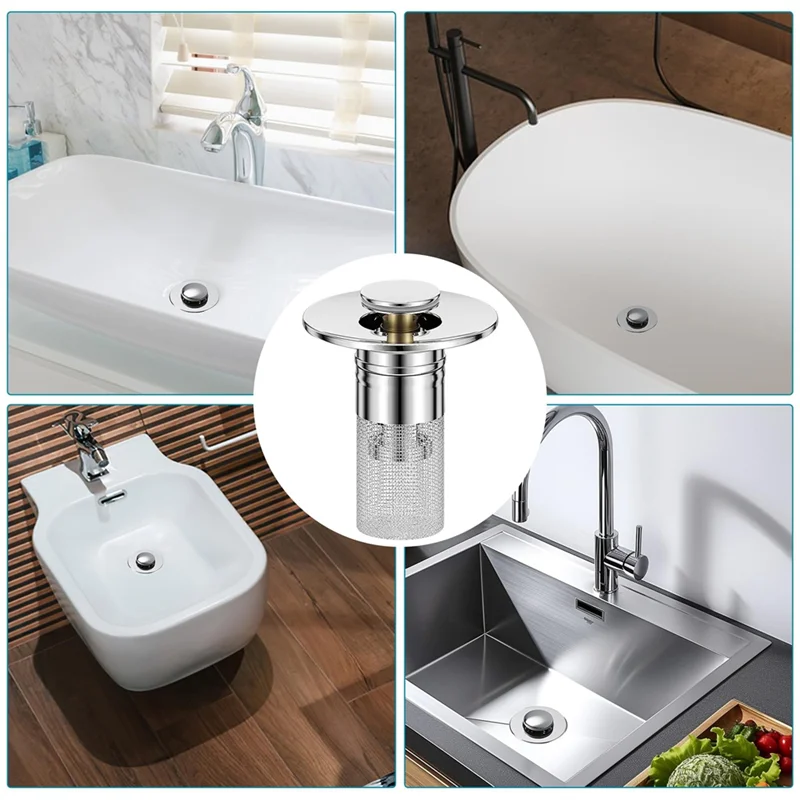 

AT14 Универсальная дренажная пробка со съемным фильтром из нержавеющей стали диаметром 2,8-3,3 см