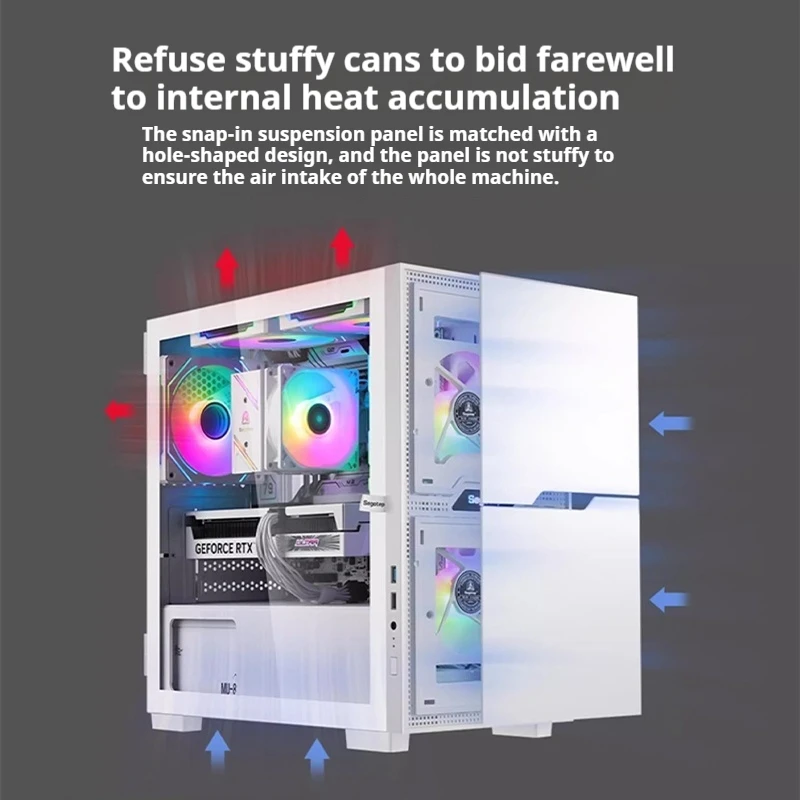 Zhuoling 3 حافظة صغيرة Matx الجانب الشفاف الزجاج المقسى المغناطيسي افتتاح وإغلاق 160 مللي متر بالوعة الحرارة الكمبيوتر سطح المكتب الألعاب