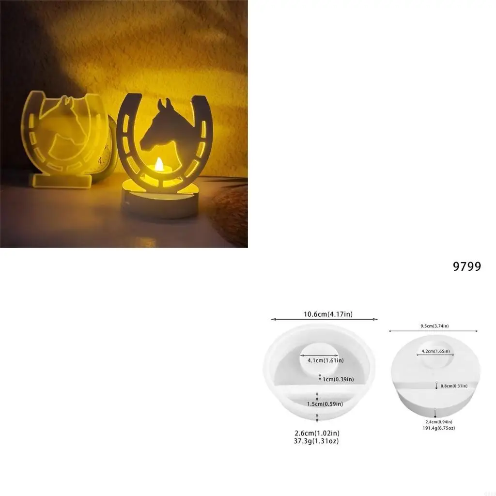 Base Gypsum Mould Holder Mold Horse Head Desktop Ornament Silicone Mould Practical Jewelry Making Tool