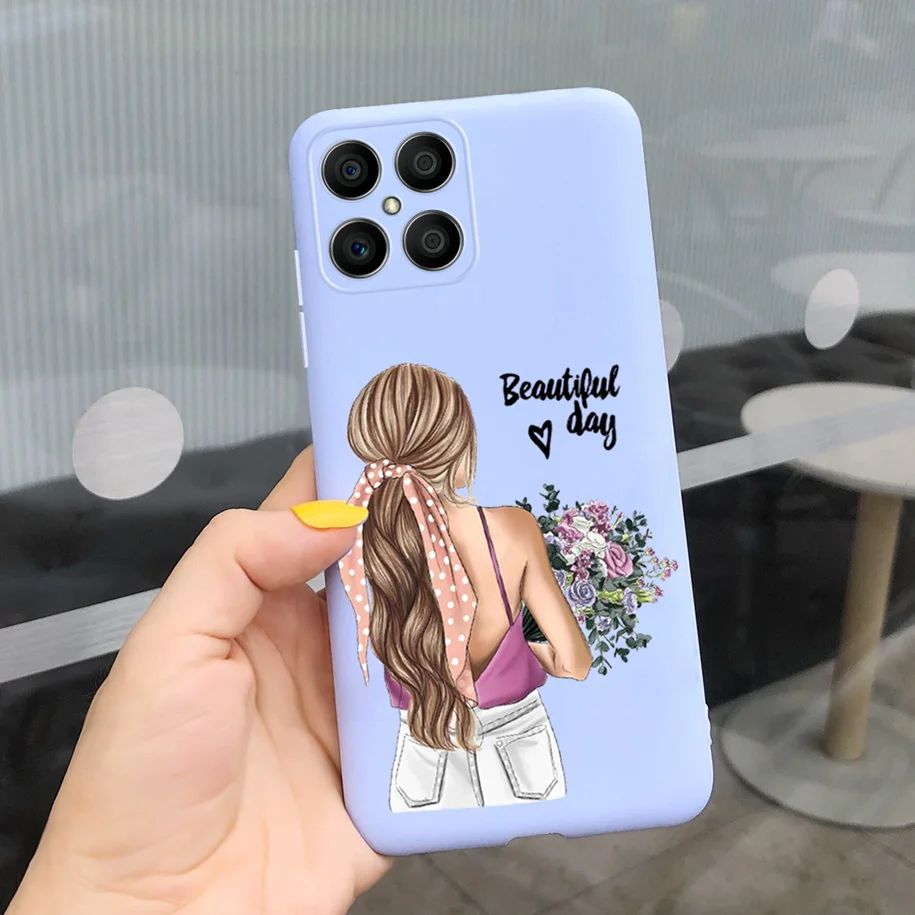 For Honor X8 2022 Case Cute Love Heart Couple Phone Case For Huawei Honor X8 X 8 8X HonorX8 4G Fundas For Honor8X Protect Bumper
