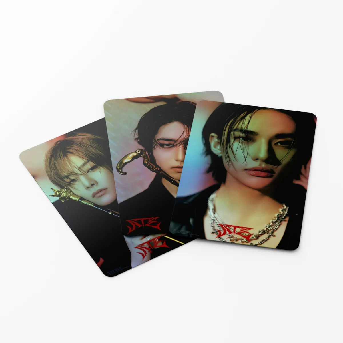 KAZUO 55 Pcs SK ATE Holographic Laser Card Kpop Photocards Postcards Series