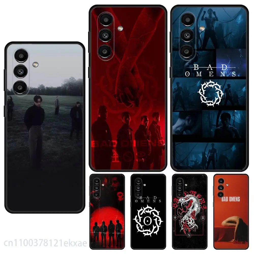 Bad O-Omens Band Phone Case For Samsung S25,24,21,22,23,20,S30,Ultra,Plus,Fe,Lite,Note,5G Black Soft
