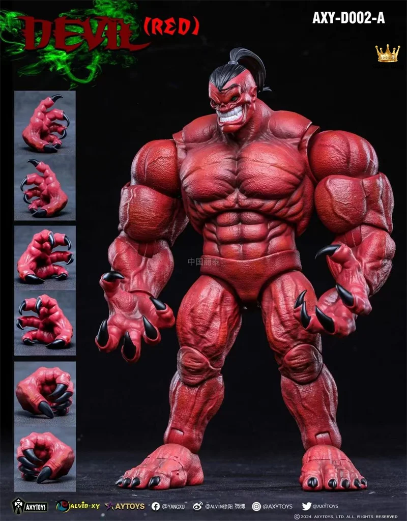 AXYTOYS AXY-D001-A 1/12 Scale Here Comes the Devil Red Grey Orcs Demon Full Set 6inch Action Figure Collectible Model Toys