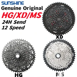 SUNSHINE MTB Bicycle k7 12v Cassette HG/XD/MS 12 Speed Mountain Bicycle Ultra Light Freewheel Sprocket System For Shimano/SRAM