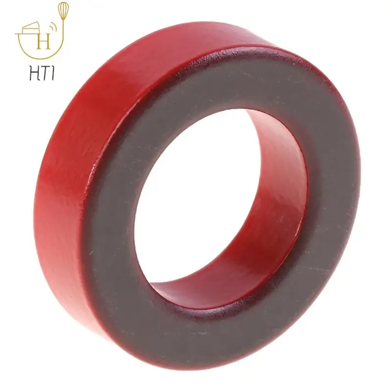 Núcleo de ferrita de hierro T200-2, Toroide para inductores, anillo rojo, baja permeabilidad, 75 μo, 10 μo