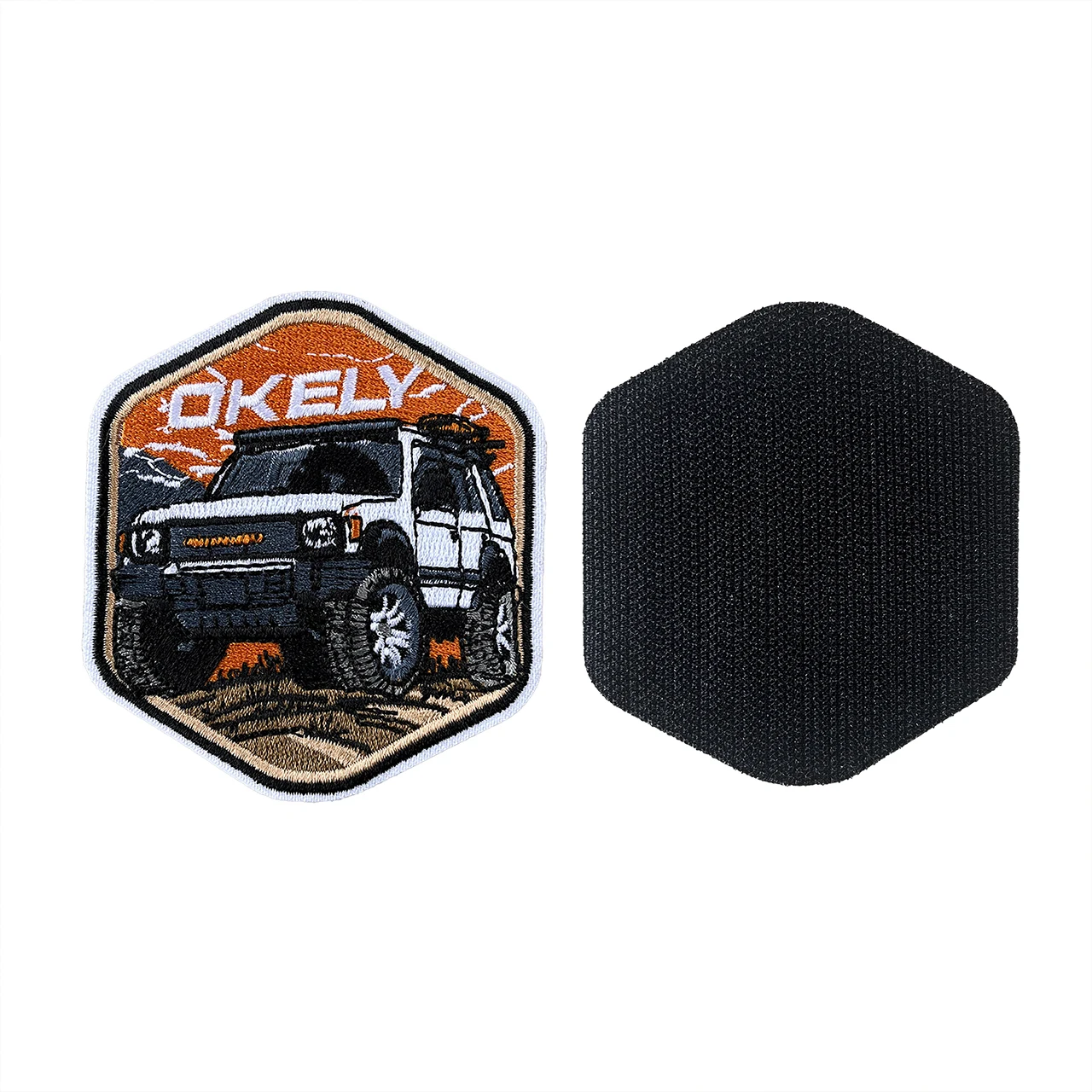

Customize Logo Car Brand Embroidery Patches Hook Loop Badges Sew on Embroidered Hats Bag Decoration Clothing Sticke