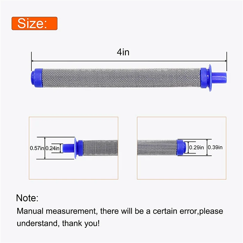 

20 Pack 288749 Airless Spray Filter Compatible With 60 Mesh Airless Spray Filter Spray Models For SG10, SG20, SG Pro