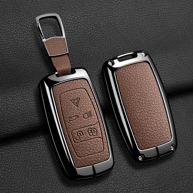 

Car Key Case Holder Cover Chain For Land Rover Range Rover Discovery 5 LR2 LR4 Sport For JAGUAR XE XF XJ F PACE Metal Shell