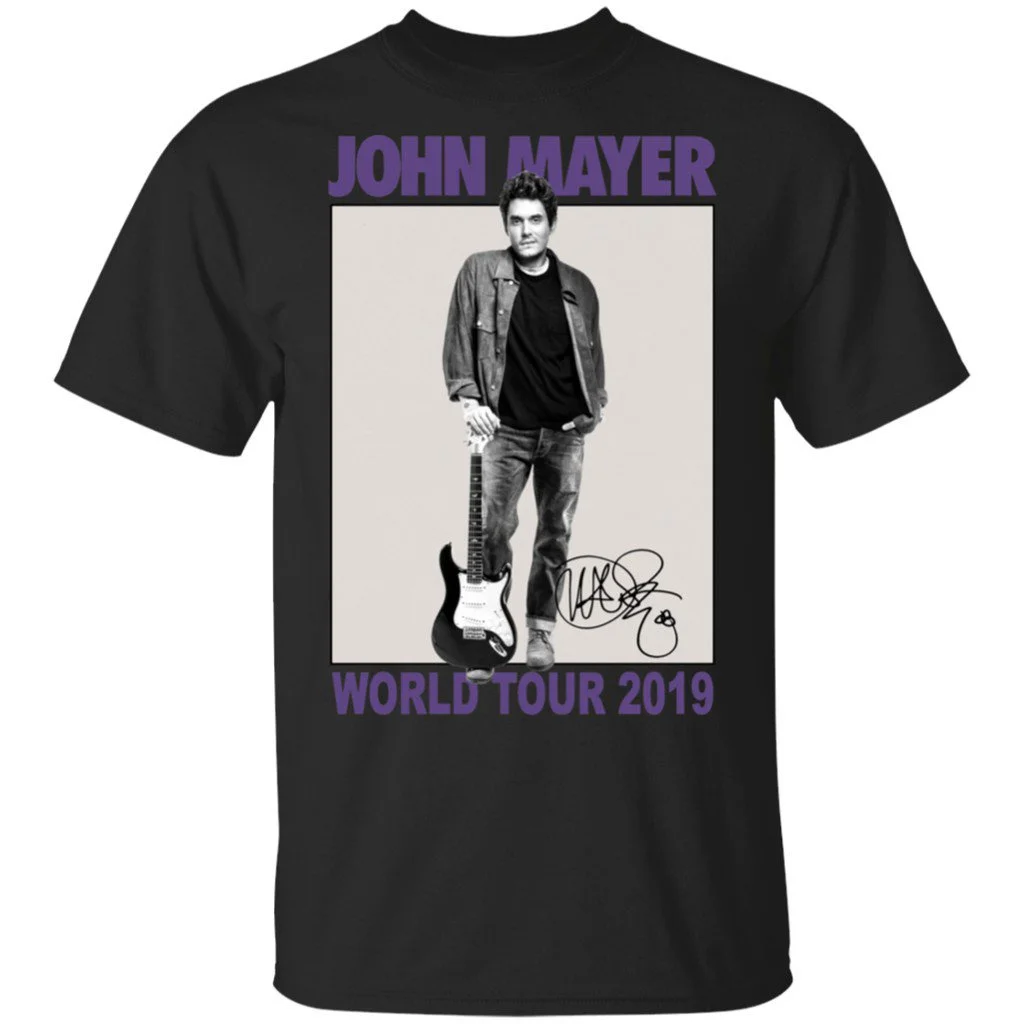 

Винтажный John Mayer 2019 черный подарок для фанатов футболка унисекс размер S-234XL F2123