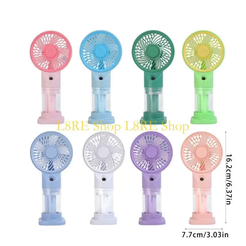 L8RE محمولة التبريد مروحة قابلة للتعديل سرعات USB القابلة لإعادة الشحن للمنزل والمكتب