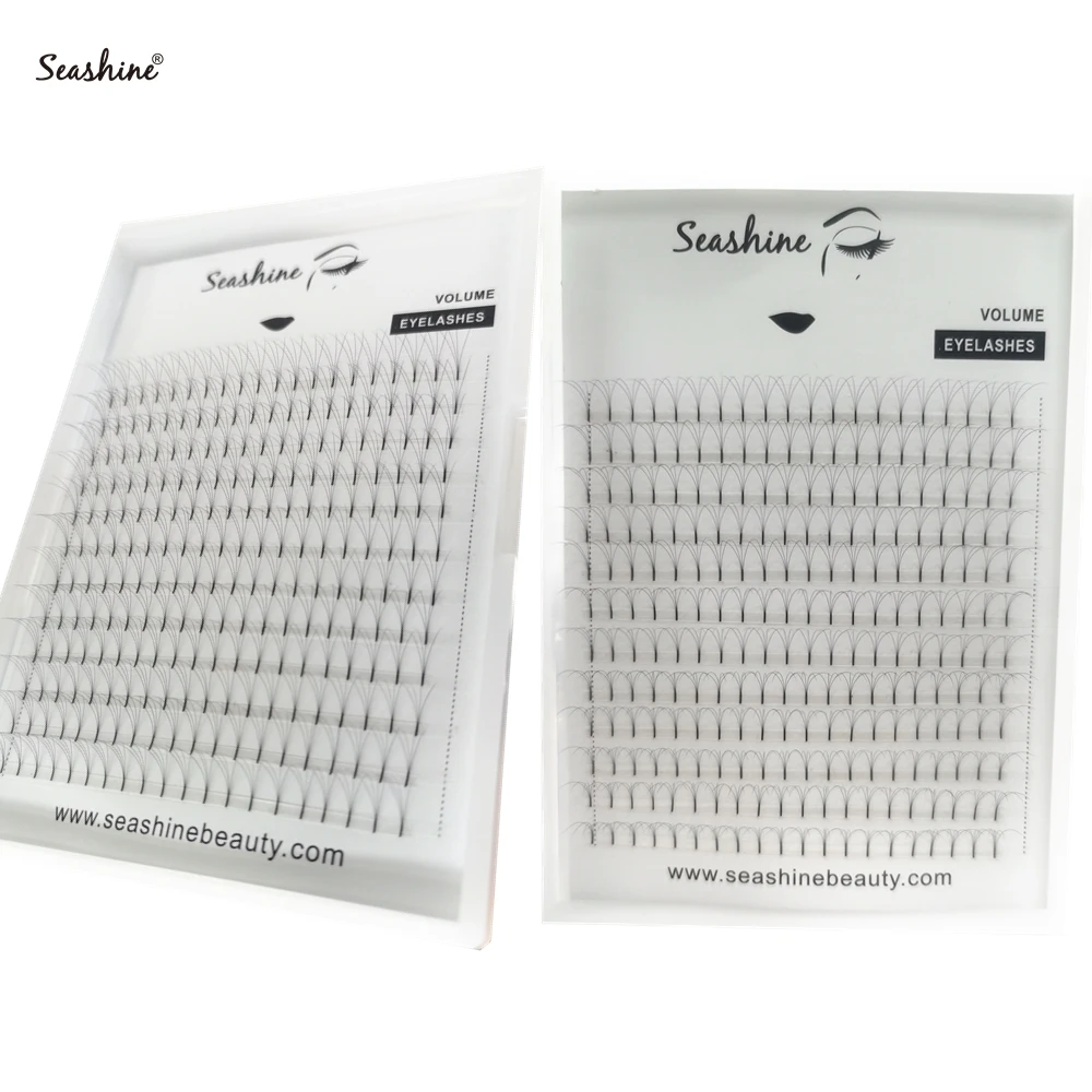 Seashine Wholesale Premade Russian Volume Fans 2d/3d/4d/5d/6d/7d Eyelashes Long Stem Lash Pre made Eyelash Extensions Supplies